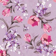 Elegance Seamless wallpaper pattern with of pink flowers