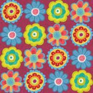 Seamless floral pattern tile
