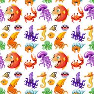 Seamless sea animals
