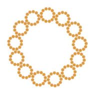 round pattern from brown flowers N3