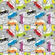 seamless pattern car crash