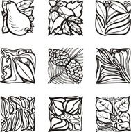 Floral Rectangle Design Elements