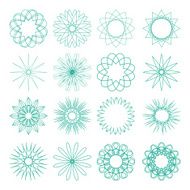 Set of different vector sixteen old-fashion patterns