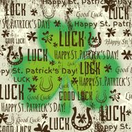 grunge background for Patricks day with shamrock vector