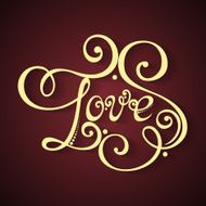 Vector Love Inscription St Valentine&#039;s Day Symbol N3