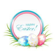Easter eggs with card