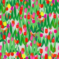 Seamless wallpaper with tulips