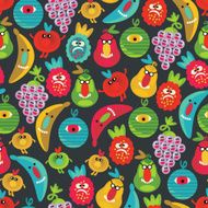 Cute monsters seamless texture