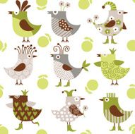 Seamless pattern with birds N18