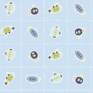 little submarines seamless pattern N2