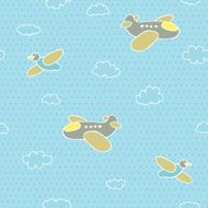 Up in the Sky Baby Boy Pattern
