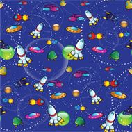 Seamless pattern - Spaceships