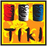 Red White and Blue Tikis! (vector illustration)