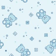 Teddy bears seamless background