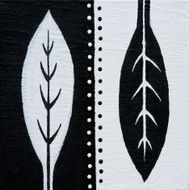Black and white painting african style N2