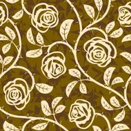 Rose Flowers Seamless Vector Repeat Pattern