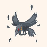 bird crow cartoon theme elements vector eps N5