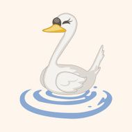 bird swan cartoon theme elements vector eps N4