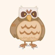 bird owl cartoon theme elements vector eps N9