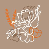 Flower hand-drawn sketch for your design