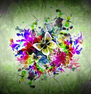 Abstract background with Flowers N15