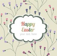 Greeting card floral background - Illustration