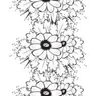 Abstract Beautiful Seamless pattern with flower N3
