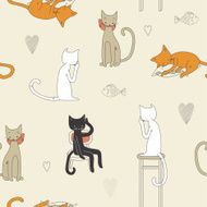 Cat seamless pattern N3