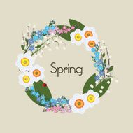 Floral Frame Vector Circular ornament flowers N3