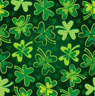 green background for Patricks Day with clover