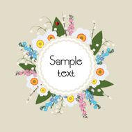 Floral Frame Vector Circular ornament flowers N4