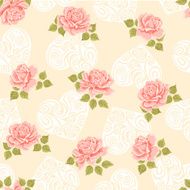 Seamless wallpaper pattern with roses N5
