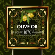 Vector luxury golden decorative design with olive branch