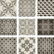 Set of 9 seamless patterns N11