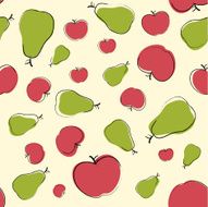Apple and Peach Fruit Background