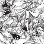 Graphic flowers pattern