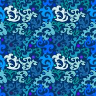 Seamless blue Pattern N8