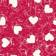 Seamless hearts grunge background