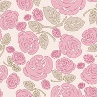 Seamless Rose Fabric Pattern