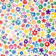 Colorful Grungy Flower Background