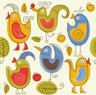 Seamless pattern with birds N19