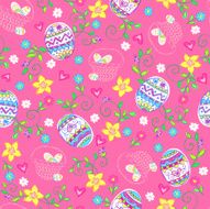 Sketchy Doodle Easter Eggs Seamless Repeat Pattern