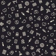 Dark Seamless Medical Pattern