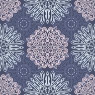 Purple seamless pattern with tracery ornaments N2