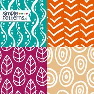 Set of four simple seamless patterns N3