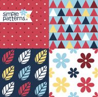 Set of four simple seamless patterns N6
