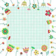 Vector background with doodle flowers and space for text N2