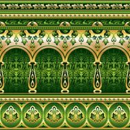 silk seamless green ornament