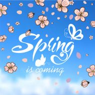 Typographic Design Lettering Spring design with butterflies N4