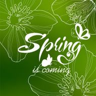 Typographic Design Lettering Spring design with butterflies N6
